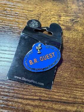 Disney Parks Lumiere Beauty and the Beast B.R. Guest Name Badge Pin